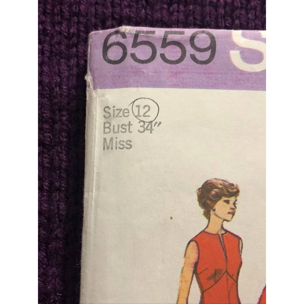 Simplicity 6559 maxi dress jacket pattern sz 12